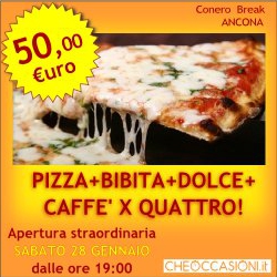 PIZZA+BIBITA+DOLCE+CAFFE' X QUATTRO